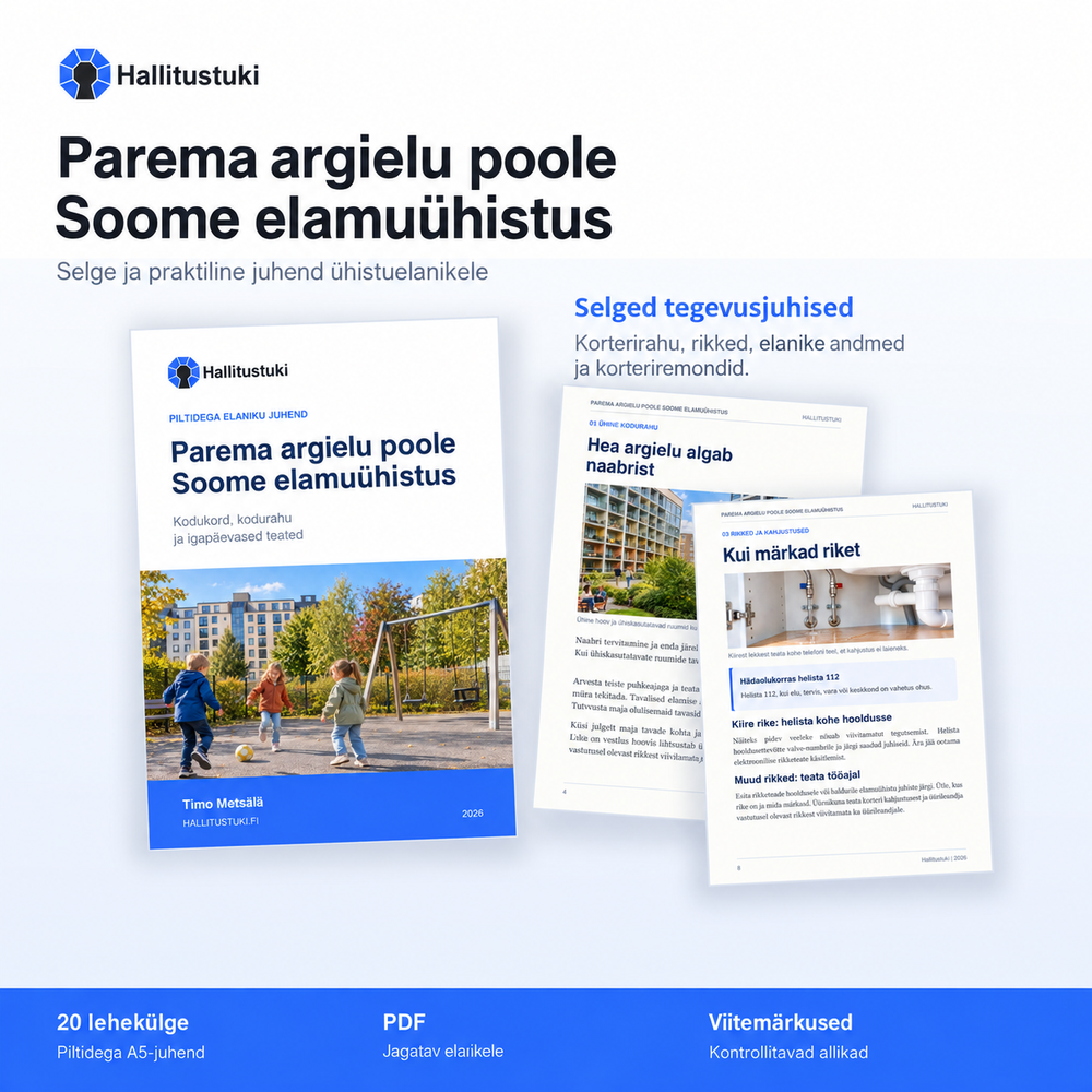 Kohti parempaa taloyhtiöarkea – asukasopas – kertajakelu | Viro