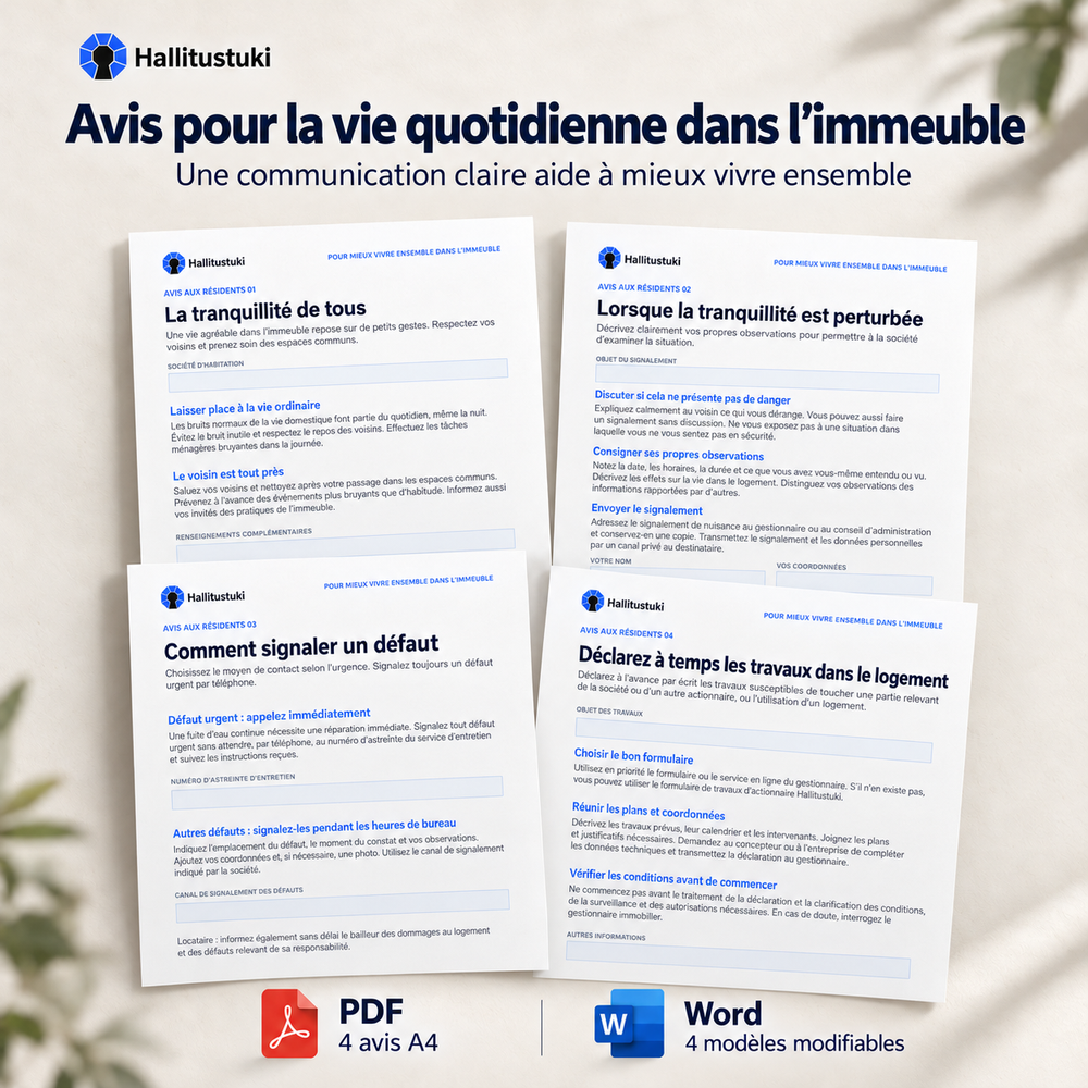 Everyday notices for housing companies – one-off distribution | French