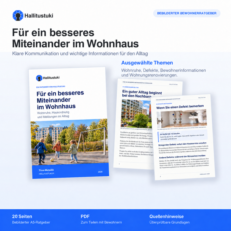 Cover of the resident’s guide Towards Better Everyday Life in a Housing Company