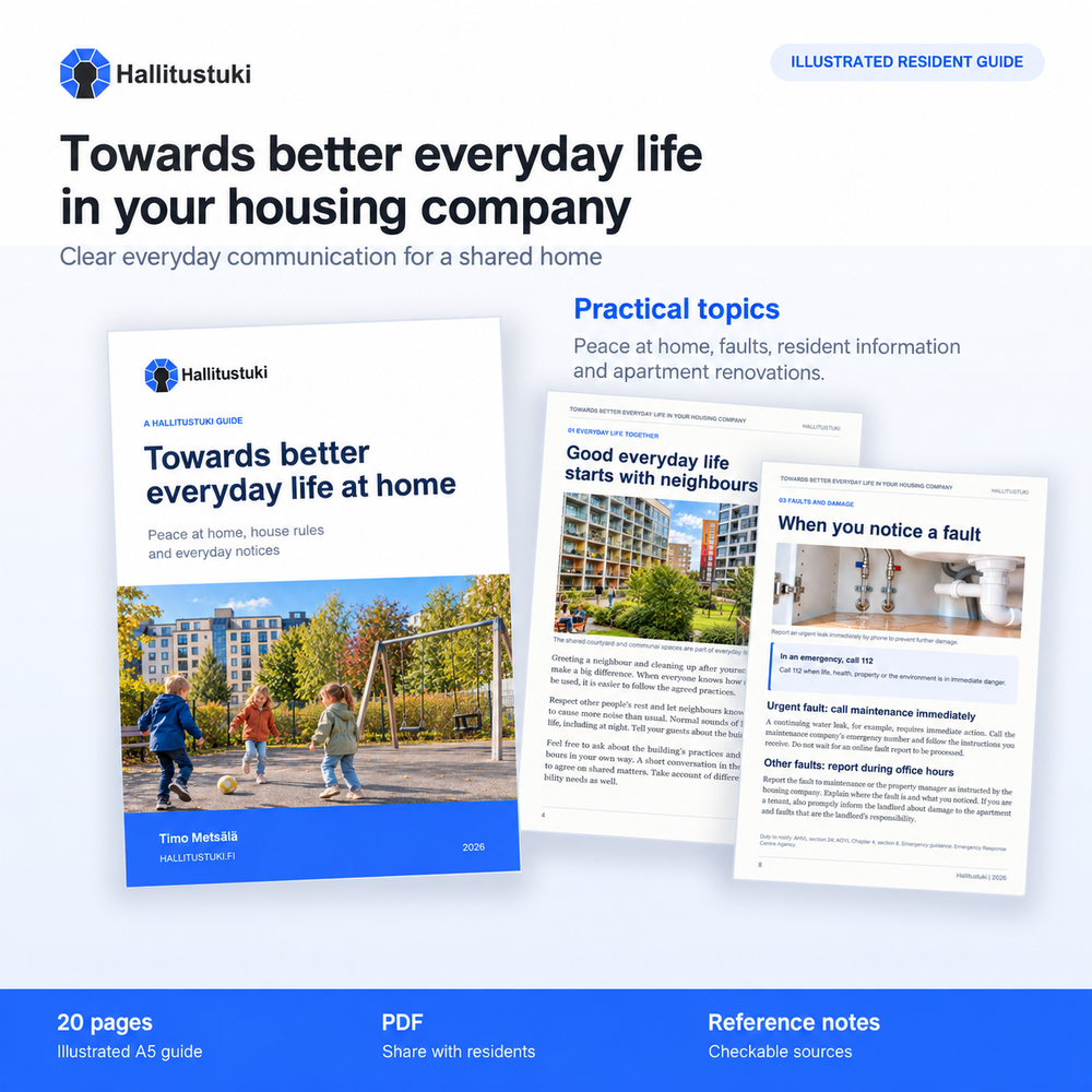 Towards better everyday life in a housing company – a resident’s guide