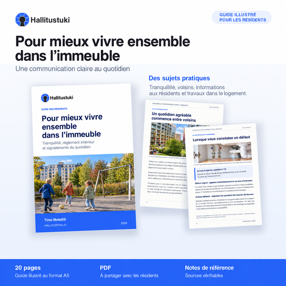 Towards better everyday life in your housing company – resident guide – one-off distribution | French
