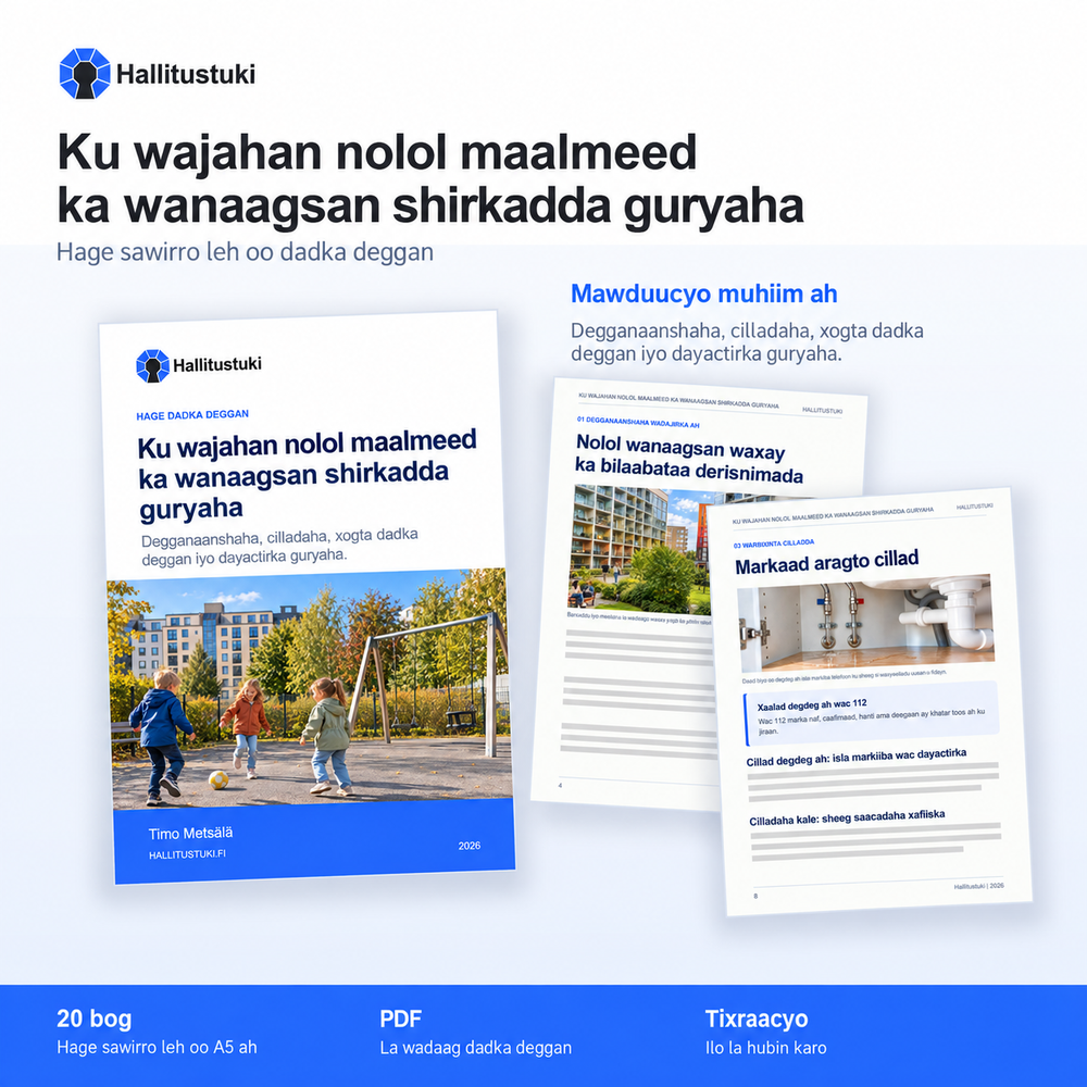 Towards better everyday life in your housing company – resident guide – one-off distribution | Somali