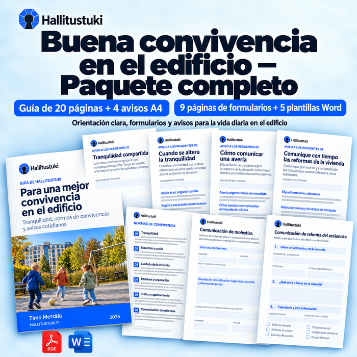 Better housing company life – guide, notices and forms, extended 12-month licence
