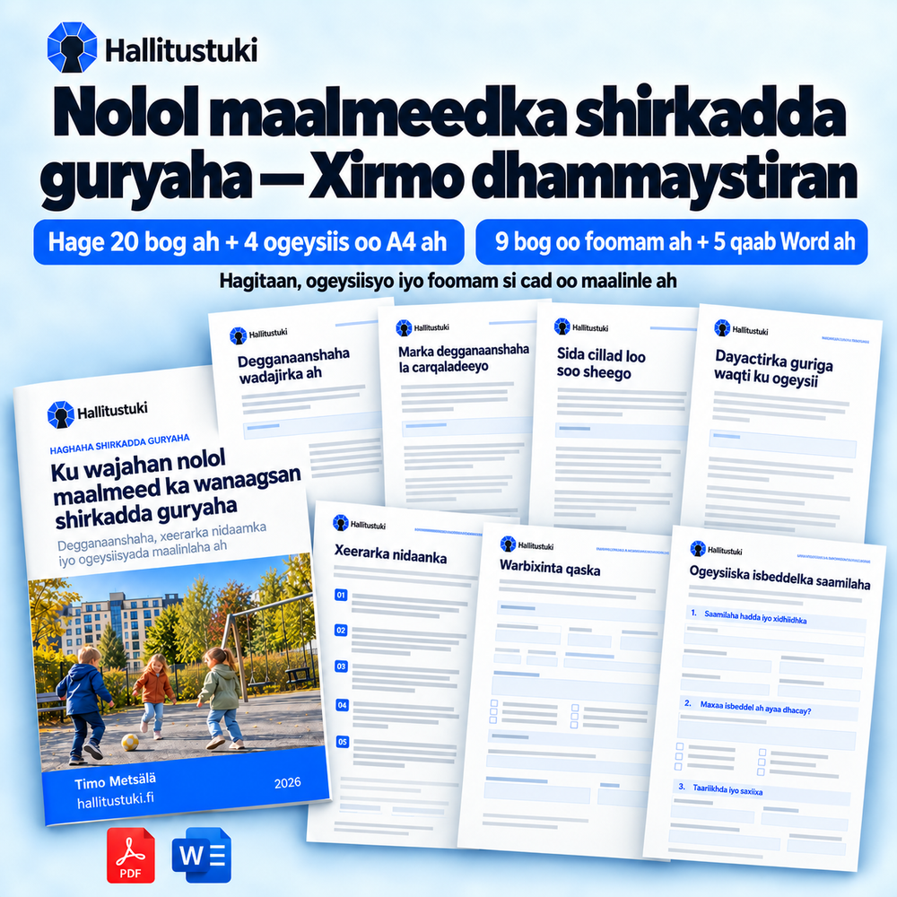 Housing company essentials – complete package – one-off distribution | Somali