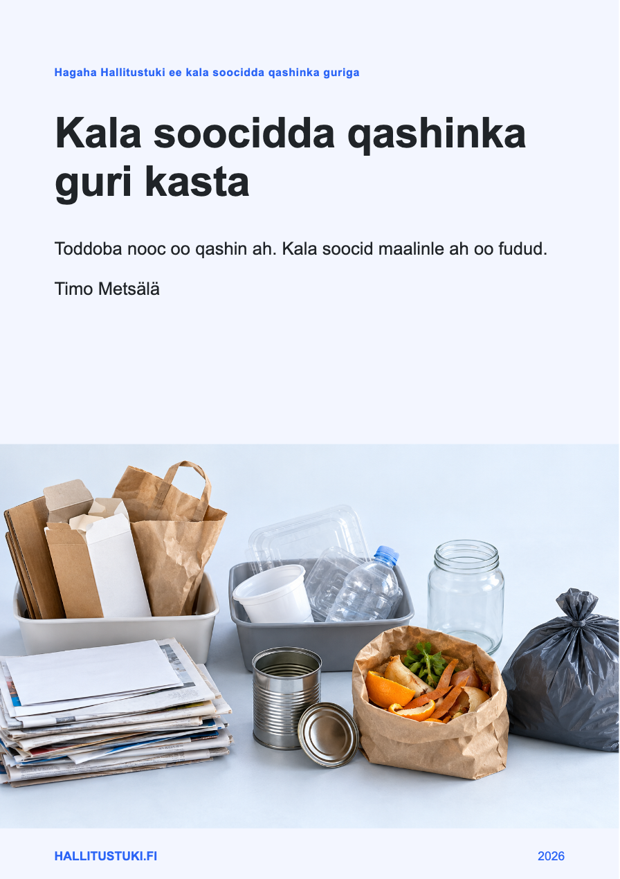Daboolka hagaha Hallitustuki ee kala soocidda qashinka guriga