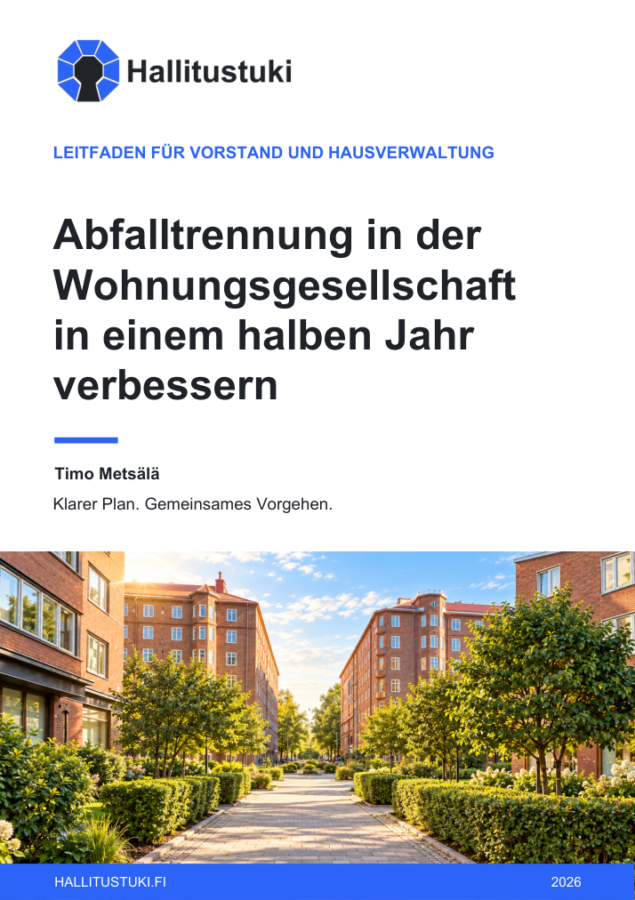 Cover of the guide Improve Your Housing Company’s Waste Sorting in Six Months