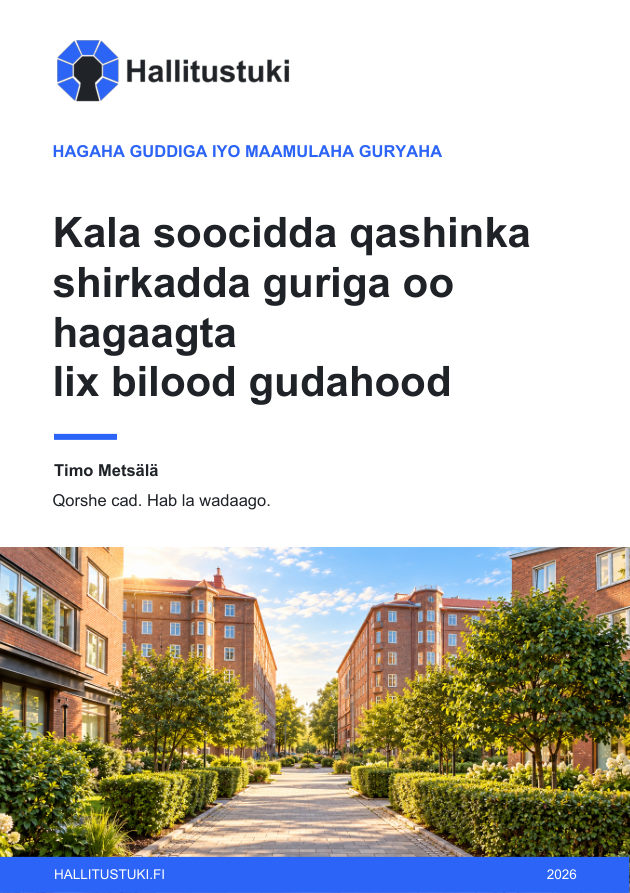 Kala soocidda qashinka shirkadda guriga oo hagaagta lix bilood gudahood