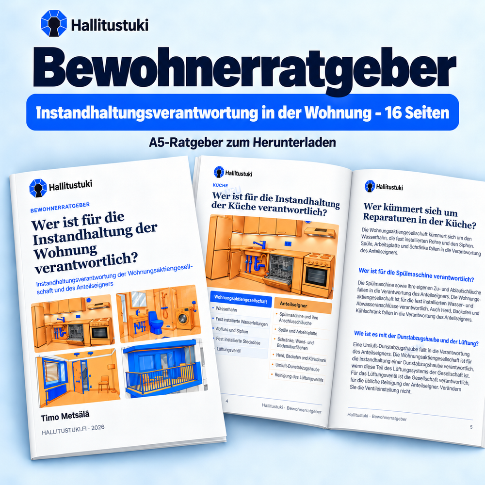 Bewohnerratgeber. Instandhaltungsverantwortung in der Wohnung – 16 Seiten; A5-Ratgeber zum Herunterladen