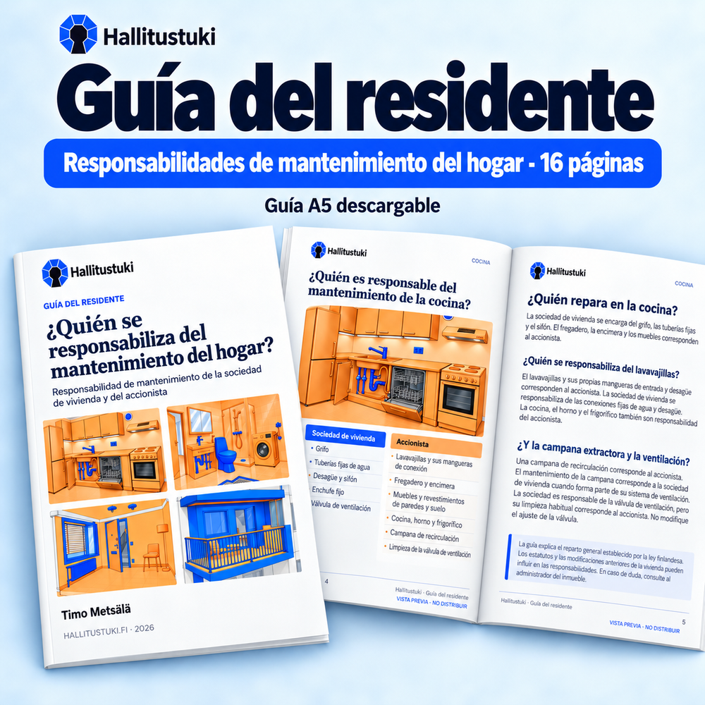 Guía del residente. Responsabilidades de mantenimiento del hogar - 16 páginas; Guía A5 descargable