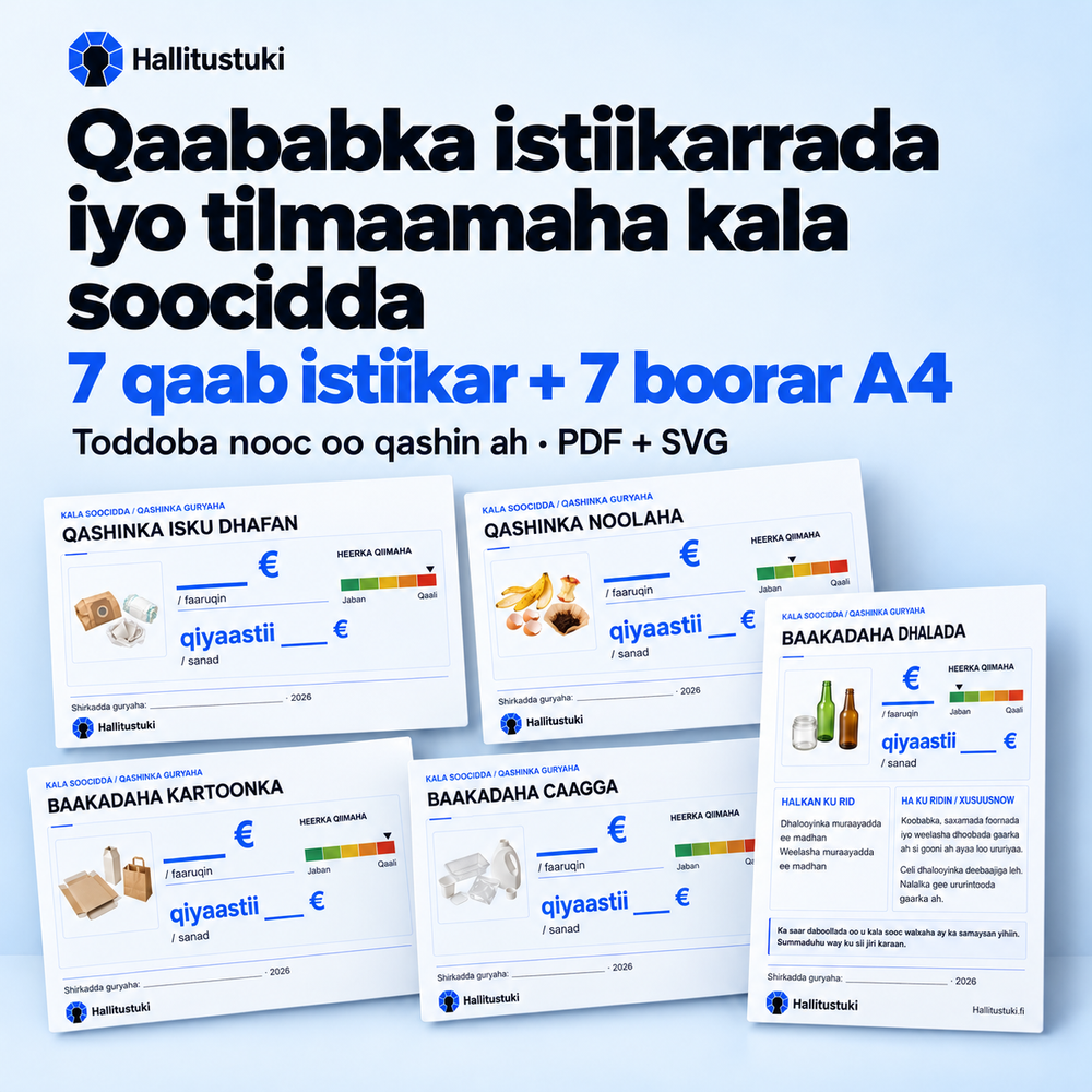 Qaababka toddoba nooc oo qashin ah: 7 qaab istiikar iyo 7 boorar A4.