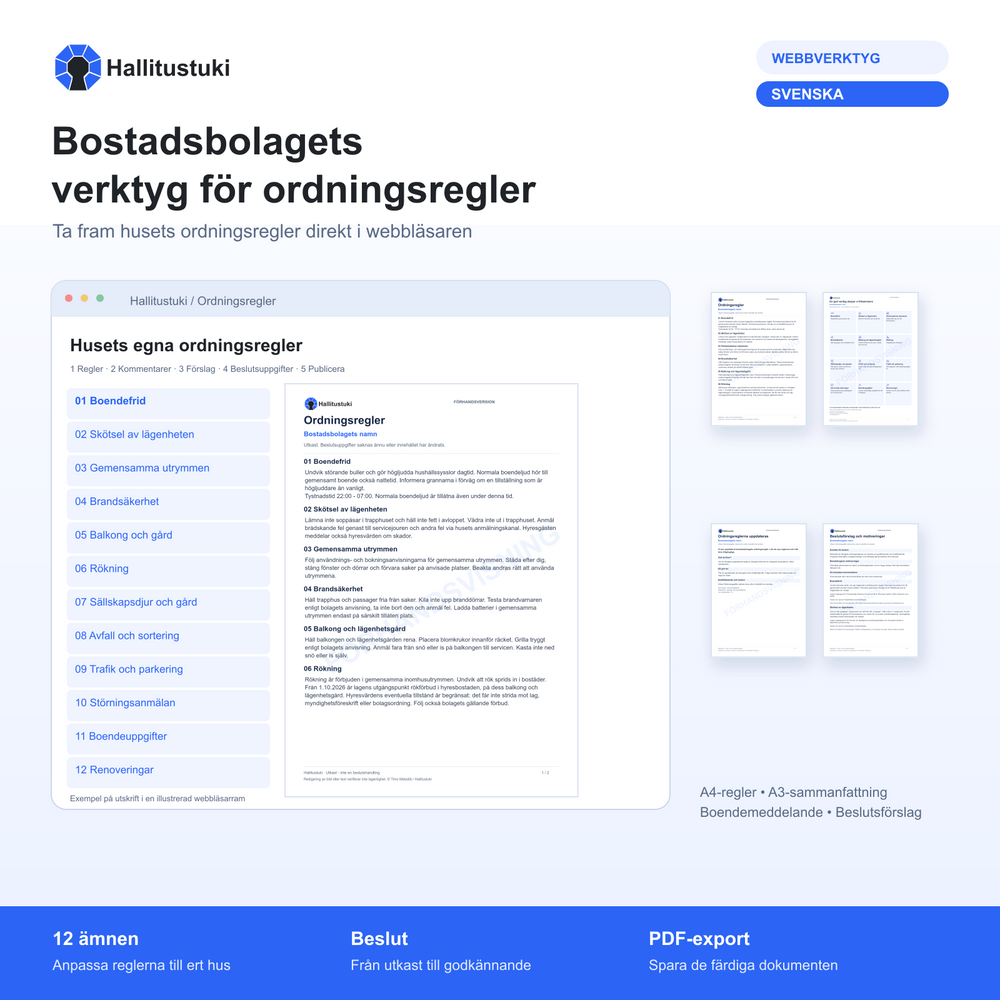 Produktbild för verktyget för ordningsregler
