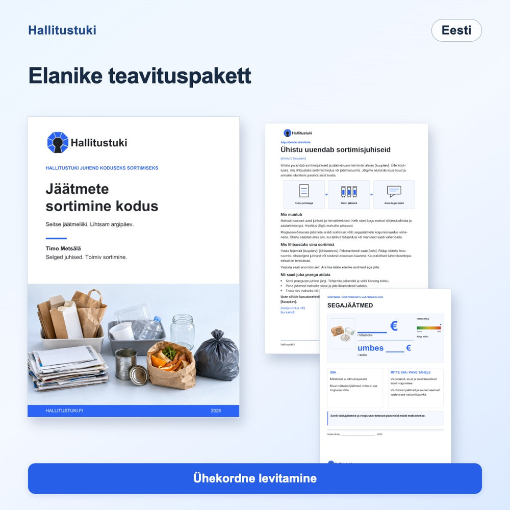 Korteriühistu elanike teavituspakett – ühekordne levitamine · Eesti