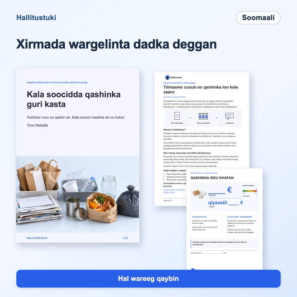 Xirmada wargelinta dadka deggan shirkadda guryaha – qaybin hal mar ah · Soomaali