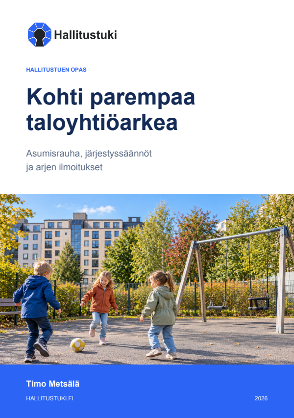 Kohti parempaa taloyhtiöarkea – asukasoppaan kansi