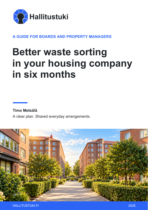 Cover of the guide Improve Your Housing Company’s Waste Sorting in Six Months