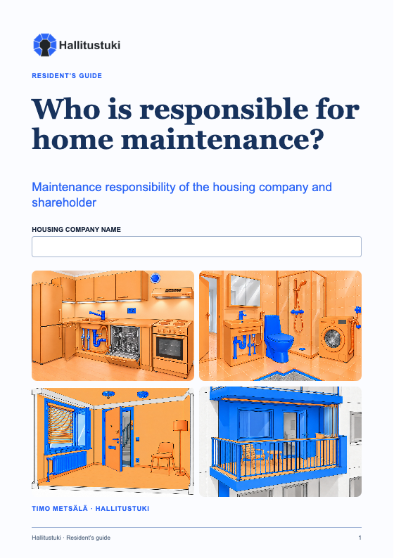 Cover of the resident’s guide to maintenance and the division of responsibilities